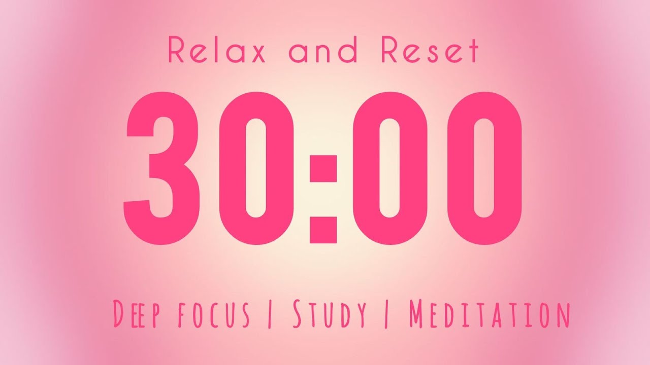 30 Minute Silent Timer | Pink Ombre Aura 🌸 | Soft Focus, Calm Mind, Aesthetic Study Break