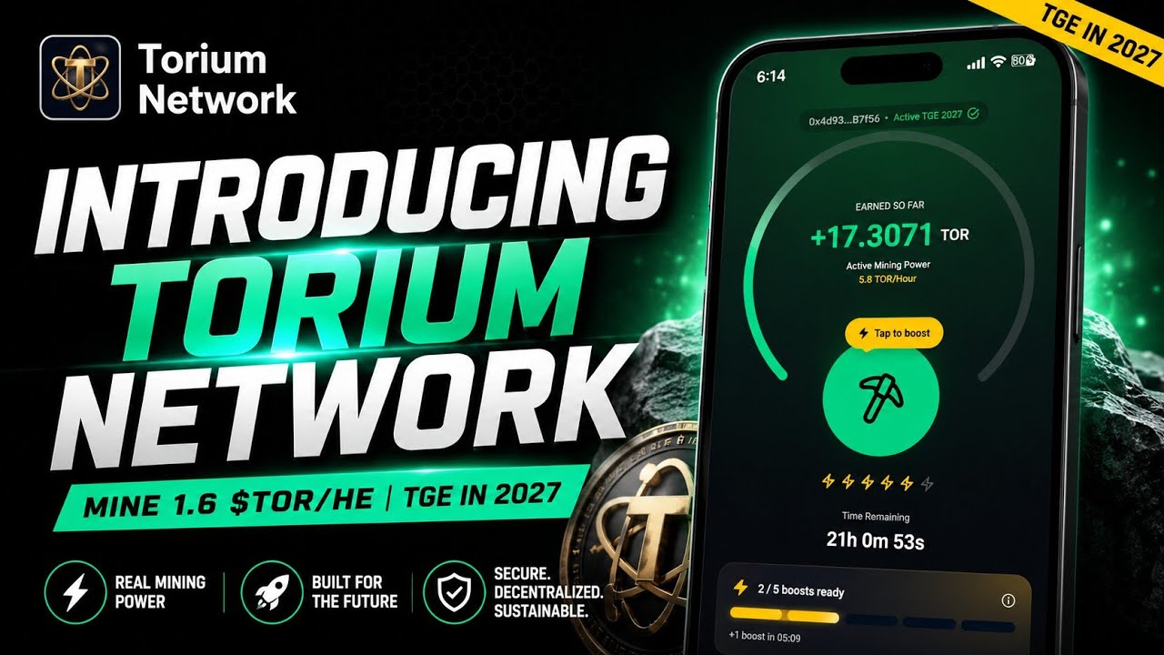 Представляем Torium Network | Майните 1,6 $TOR каждый час | TGE в 2027 году | Аирдроп Torium Network