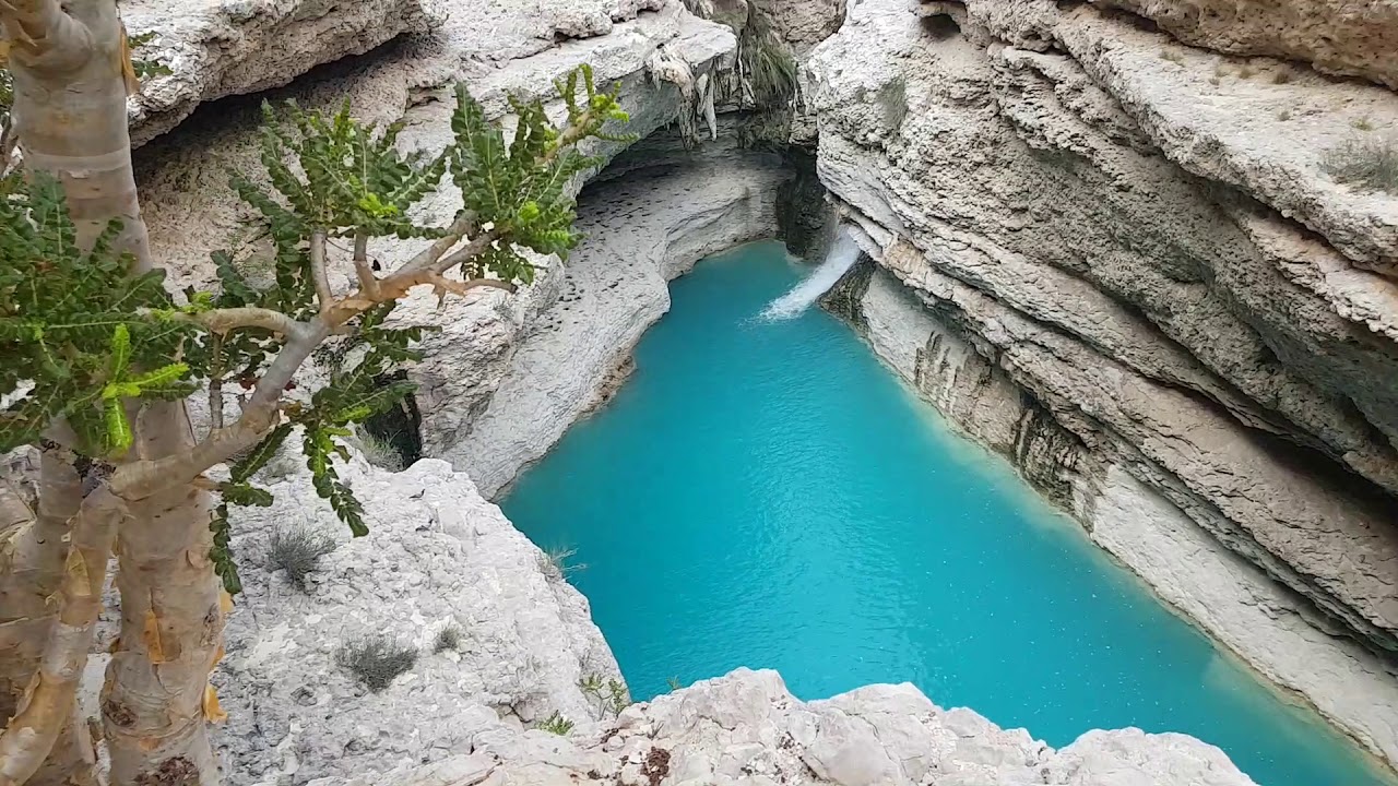 Dhofar mountains waterfall