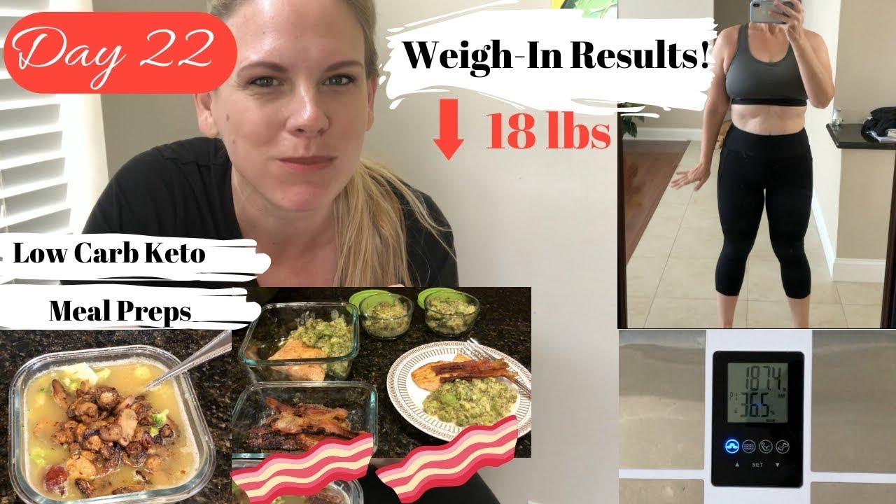 Day 22 | 3 Week Weigh-In Results | Low Carb Keto Meal Preps