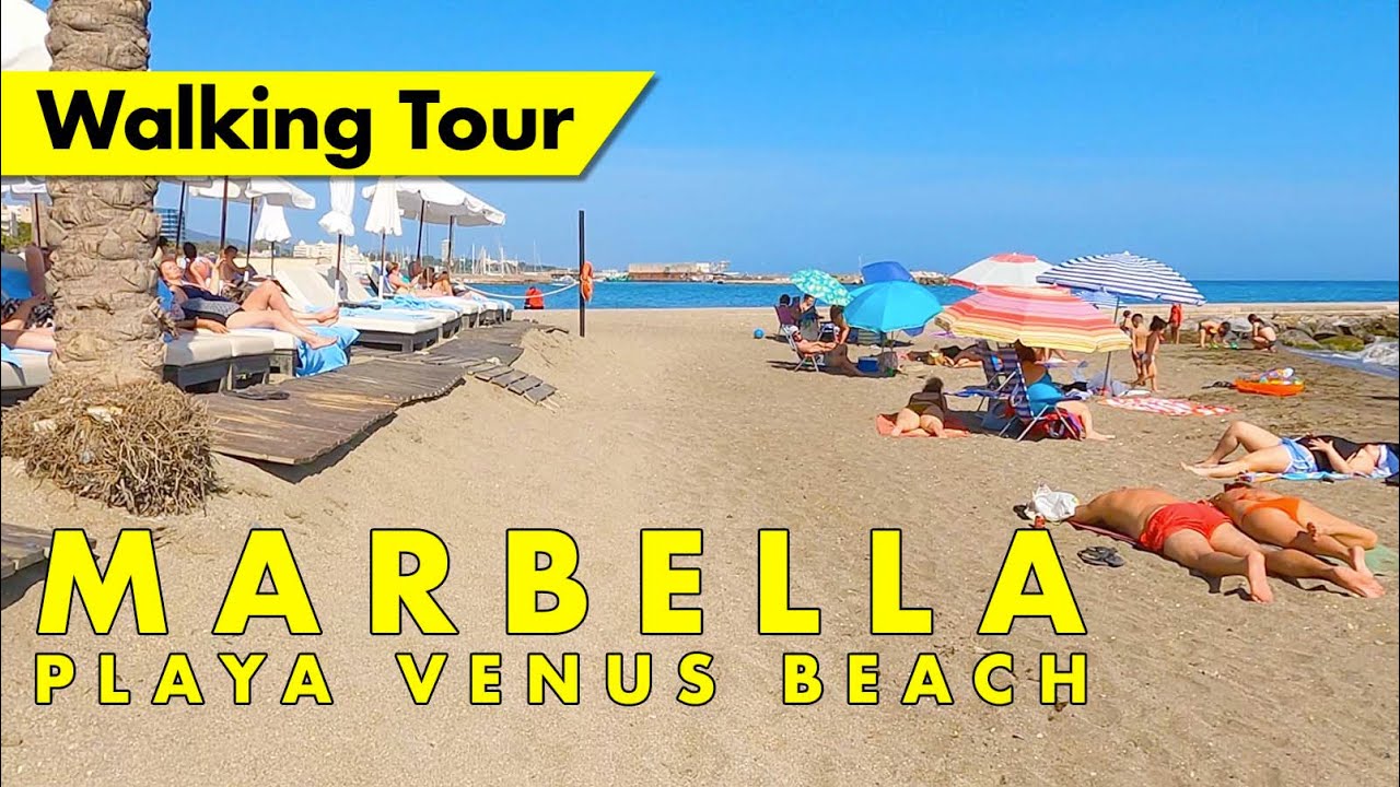 Marbella beach walk - May 2022 - Playa Venus to Playa de Rio Real immersive virtual tour