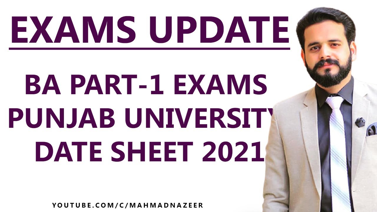 BA PART-1 EXAMS PUNJAB UNIVERSITY DATE SHEET 2021