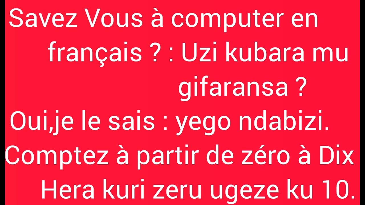 Kwiga indimi :Interuzo zikunda gukoreshwa mu gifaransa.