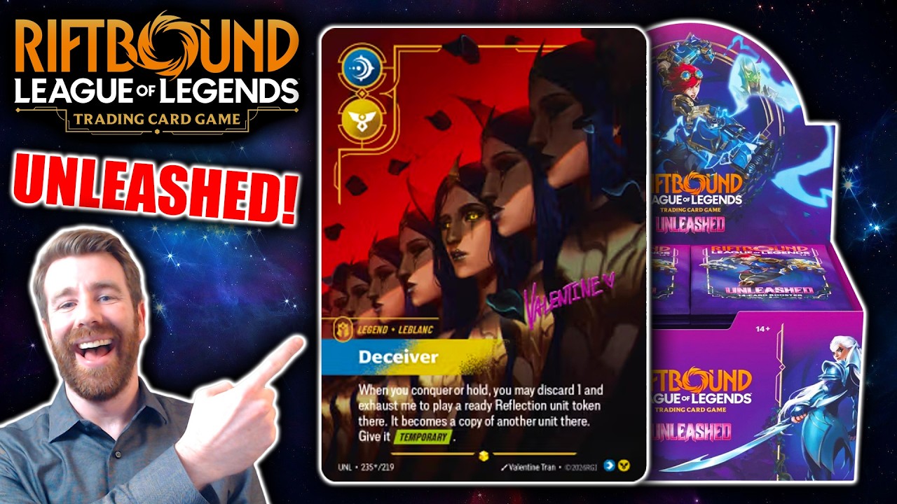 Открытие бустер-бокса карточной игры League of Legends: Riftbound Unleashed