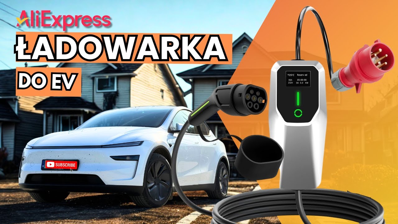 NAJTAŃSZA ŁADOWARKA DO EV (Tesla Model Y) z ALIEXPRESS | Warto kupić?