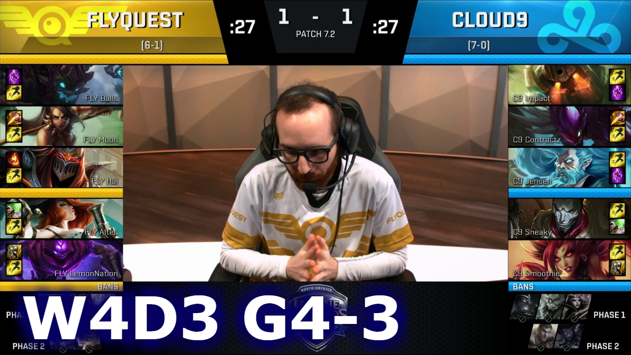 FlyQuest vs Cloud 9 Game 3 | S7 NA LCS Spring 2017 Week 4 Day 3 | FLY vs C9 G3 W4D3