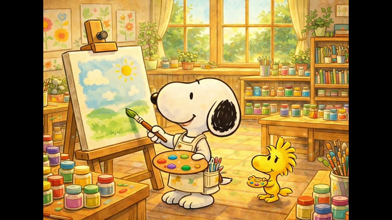 Cozy Art Classroom 🎨 Relaxing Painting Scene | Calm Background for Study & Creativity