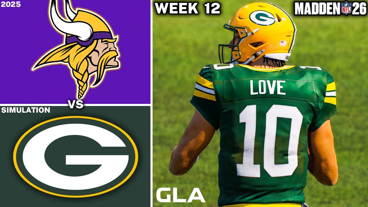 Packers vs. Vikings | Week 12 Simulation & Prediction | Madden 26 PS5
