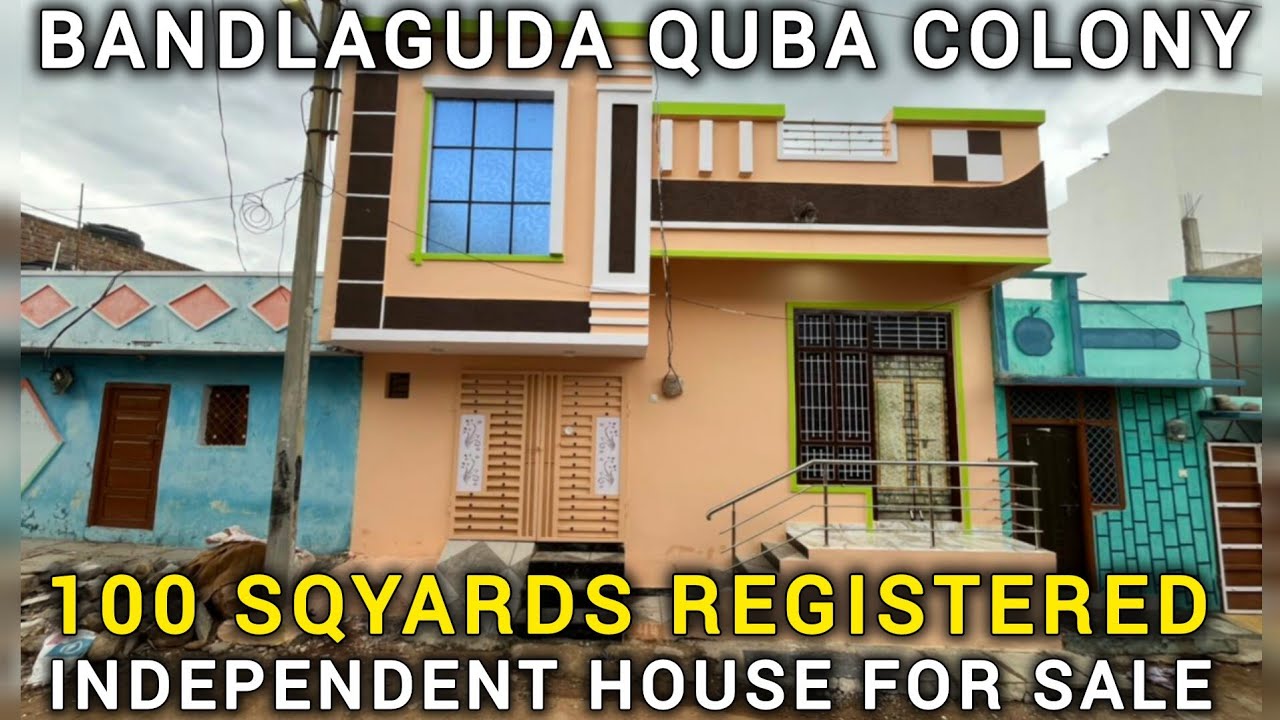 100 SQYARDS REGISTERED HOUSE FOR SALE QUBA COLONY BUNLAGUDA CITY  LIMIT INDEPENDENT HOUSE 🏠