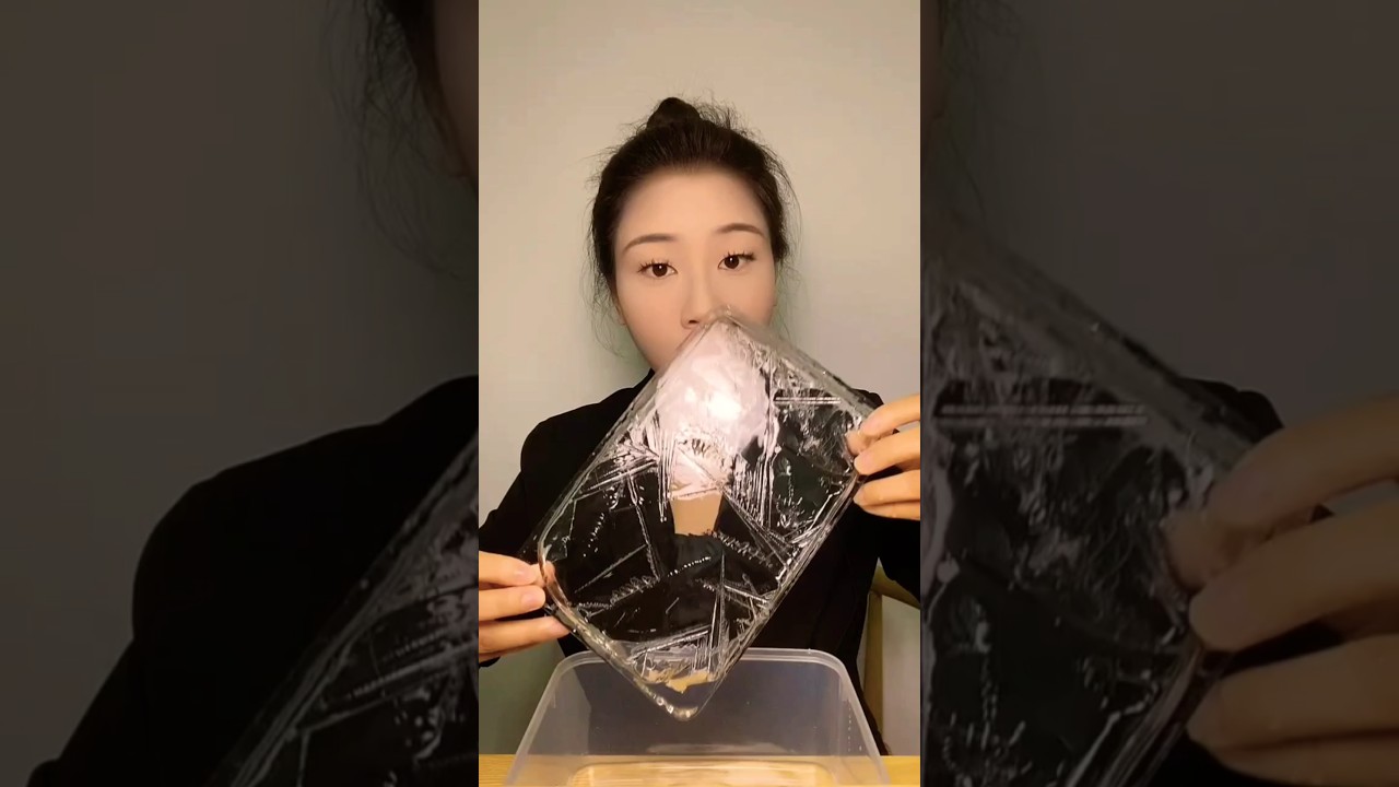 Thin crunchy ice eating asmr