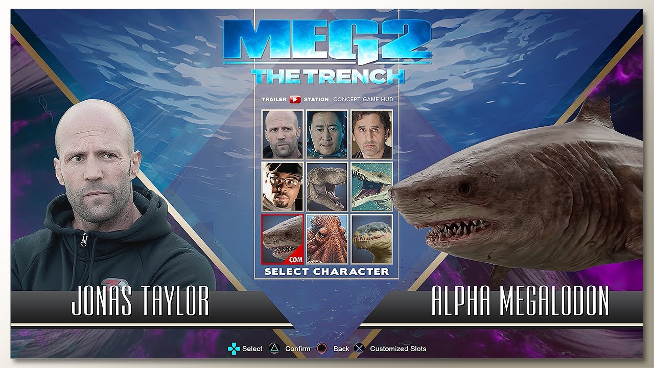 Megatooth Shark vs Human with Healthbars