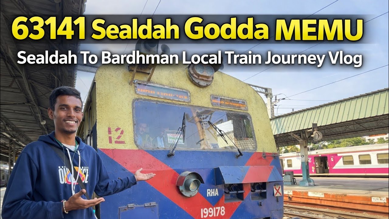 Sealdah To Bardhman Local Journey through Godda memu | 63141 Sealdah Godda memu Train journey vlog