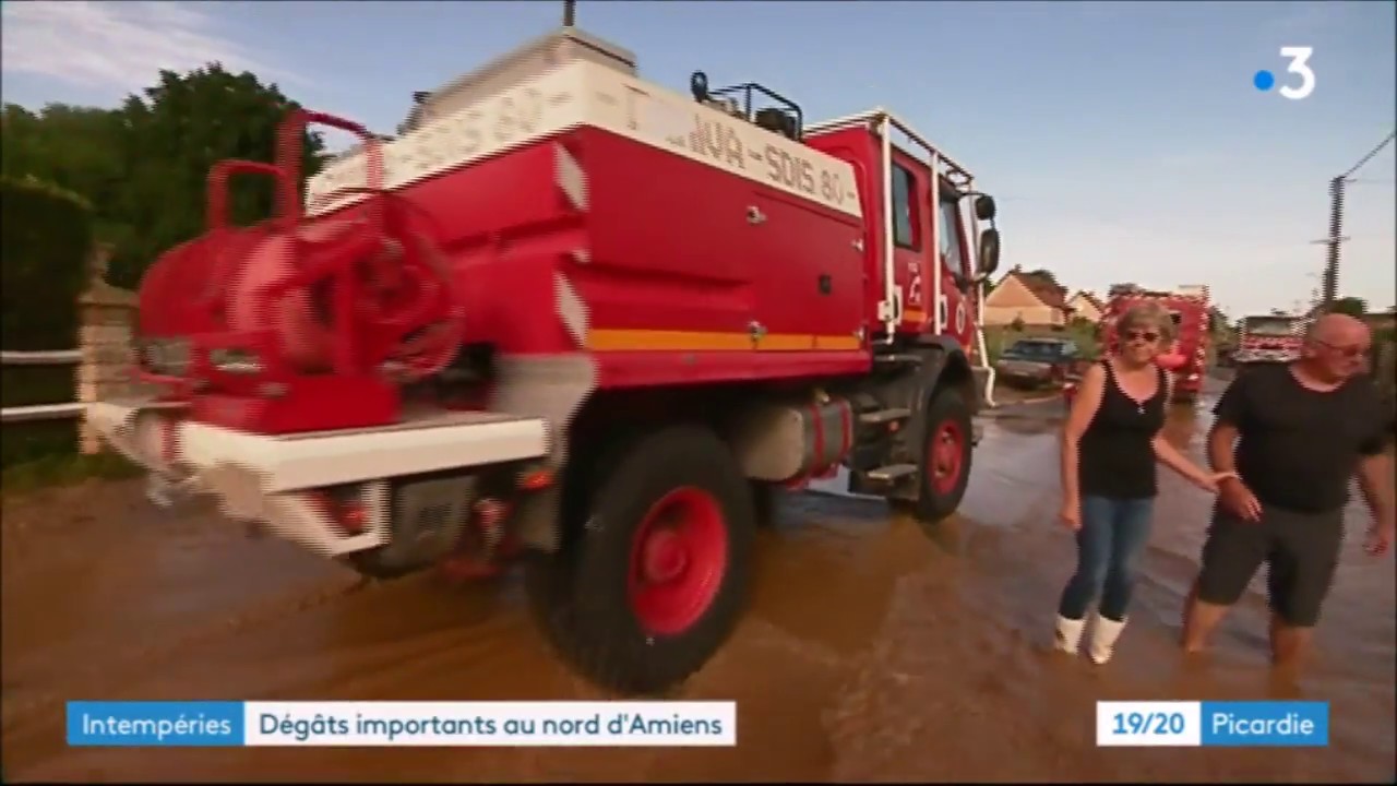 Terrible inondation à Naours ( Somme ) dans la nuit du 27 au 28 Mai 2018 !