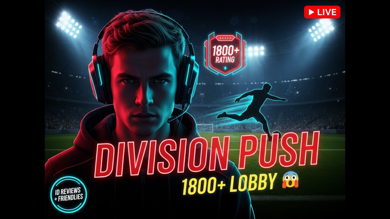 1800+ LOBBY 😳 Division Push LIVE | ID Reviews + Friendlies (Subs only) #efootball