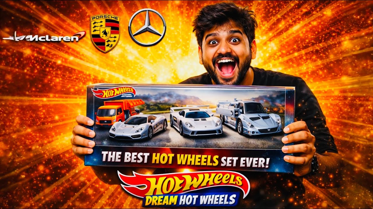 HOTWHEELS India 😍 THE HOLY TRINITY🔥🔥🔥 Hotwheels Team Transport McLaren + Porsche + Mercedes❤️