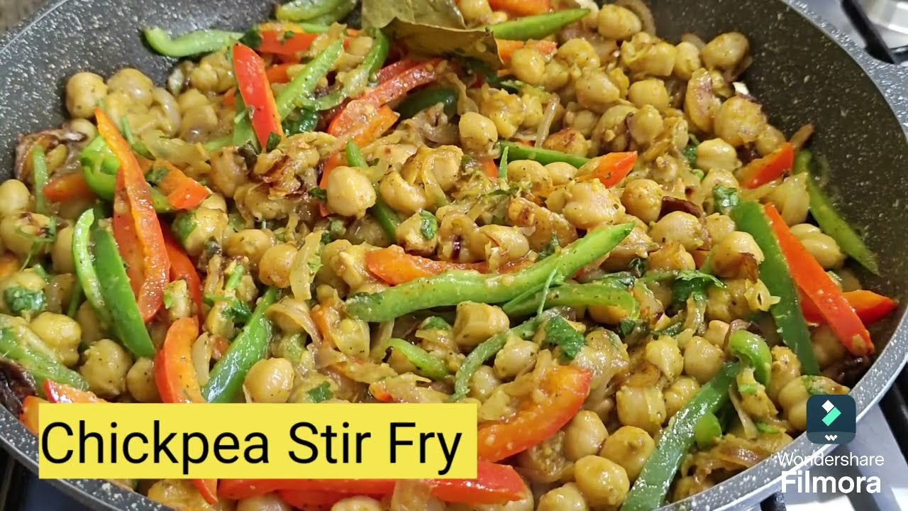 chickpea Stir fry/ chickpea capsicum Stir fry/ chickpea bell pepper stir fry/