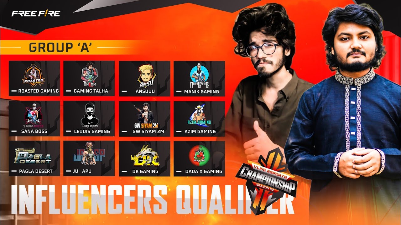 [🔴LIVE] VLIFE ESPORTS CHAMPIONSHIP SEASON-02 | INFLUENCERS QUALIFIER G-A | FREE FIRE@KrullGamingYT