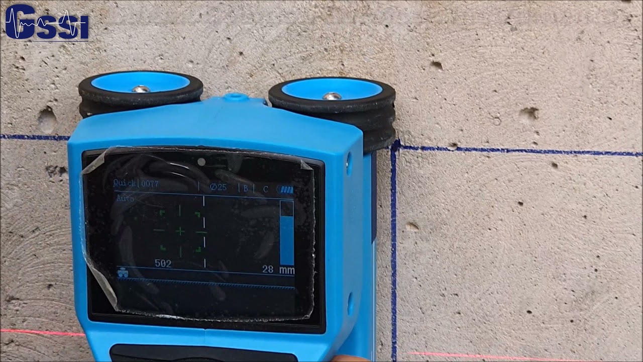 The LR-G200 to define rebars in the concrete