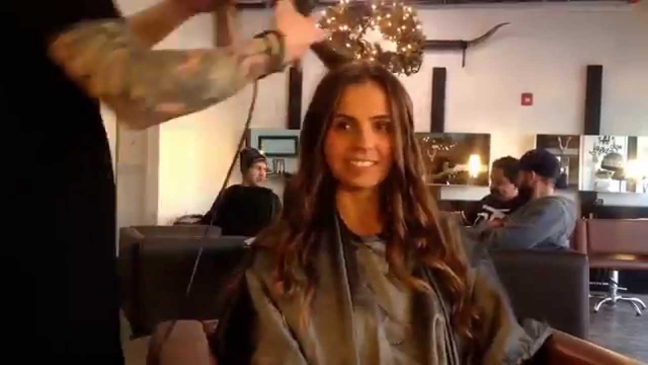 Sugar skulls flat iron curl waves at Cush Salon Beverly Hills