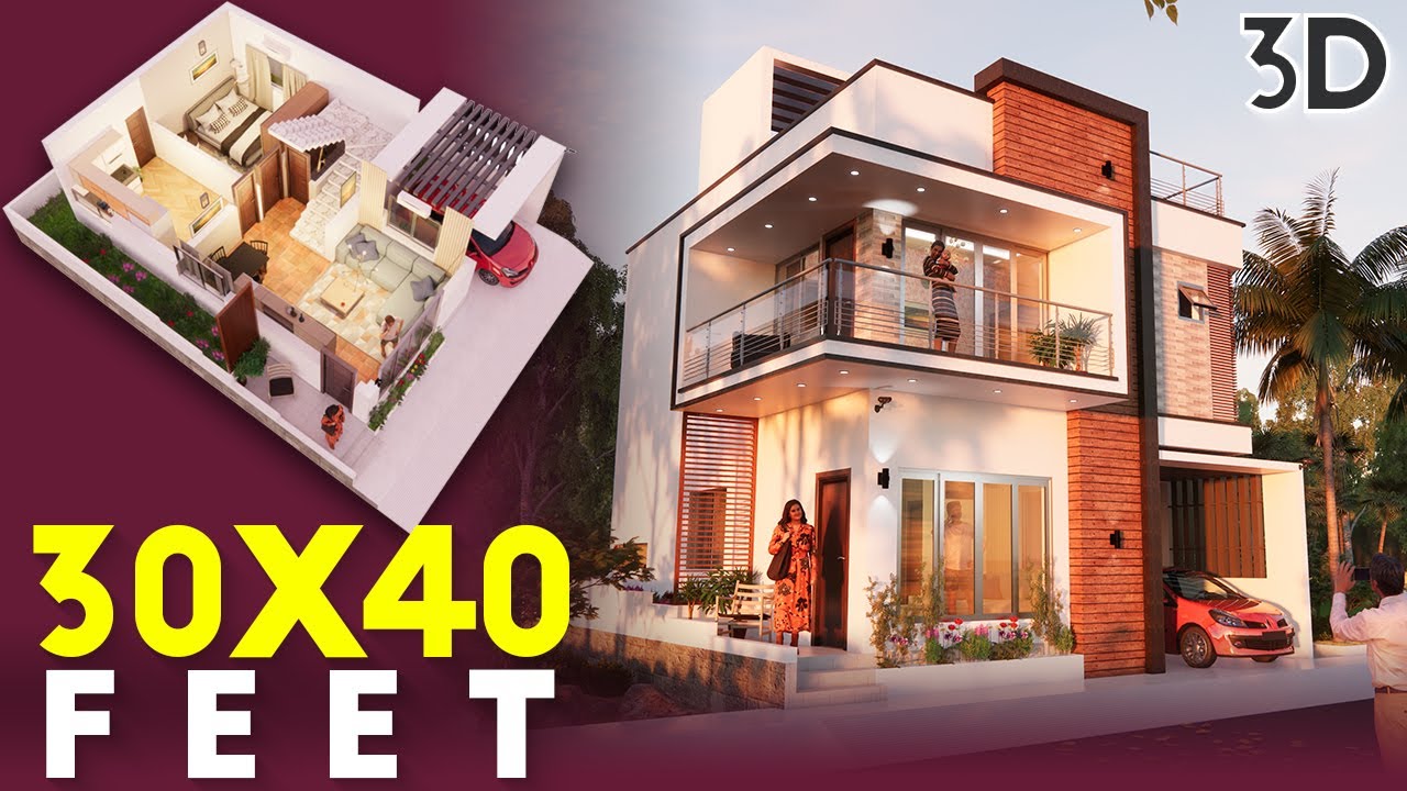 30 By 40 Feet Morden House Design|| 10 To 12 Lakh || Full Walkthrough || Plan-1