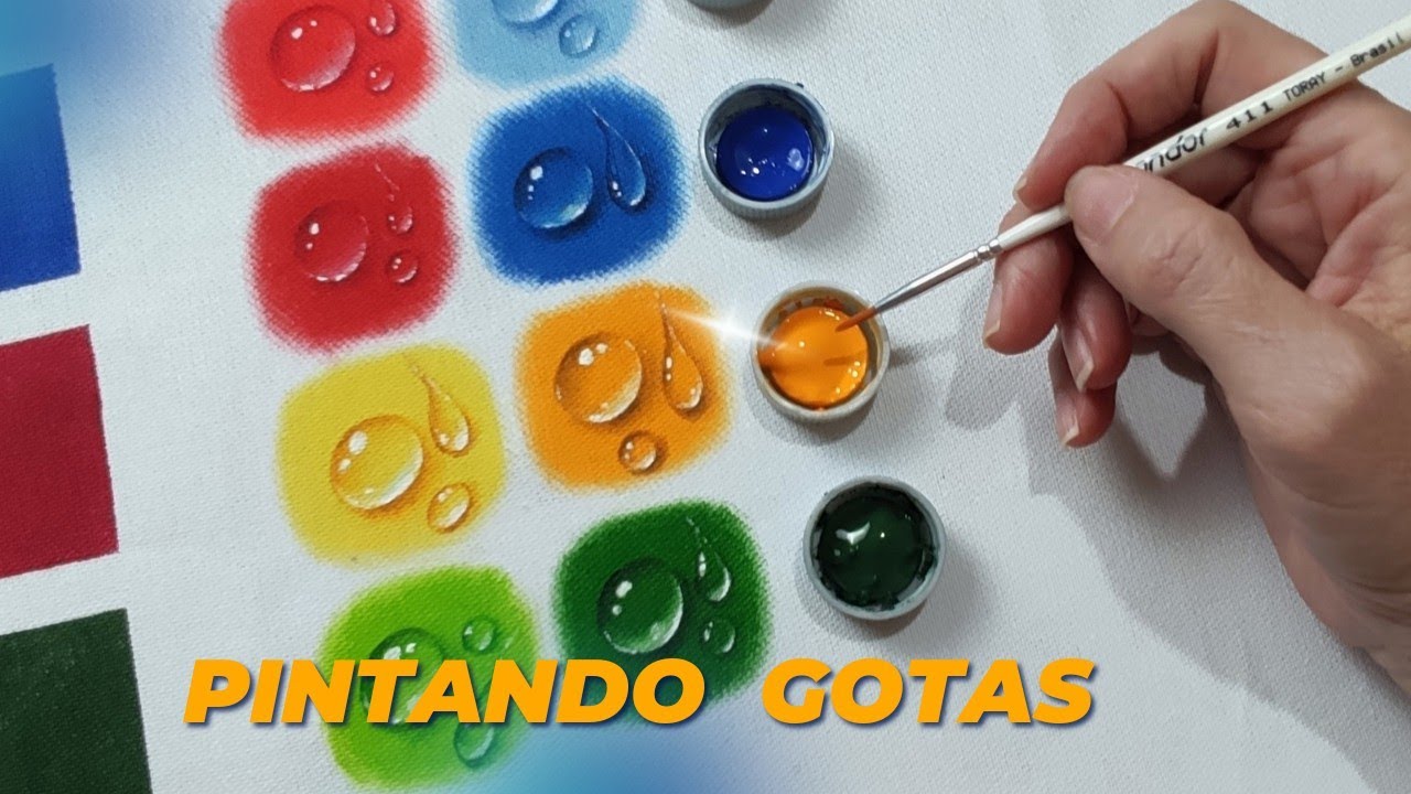 Como Pintar Gotinhas de água em Tecido