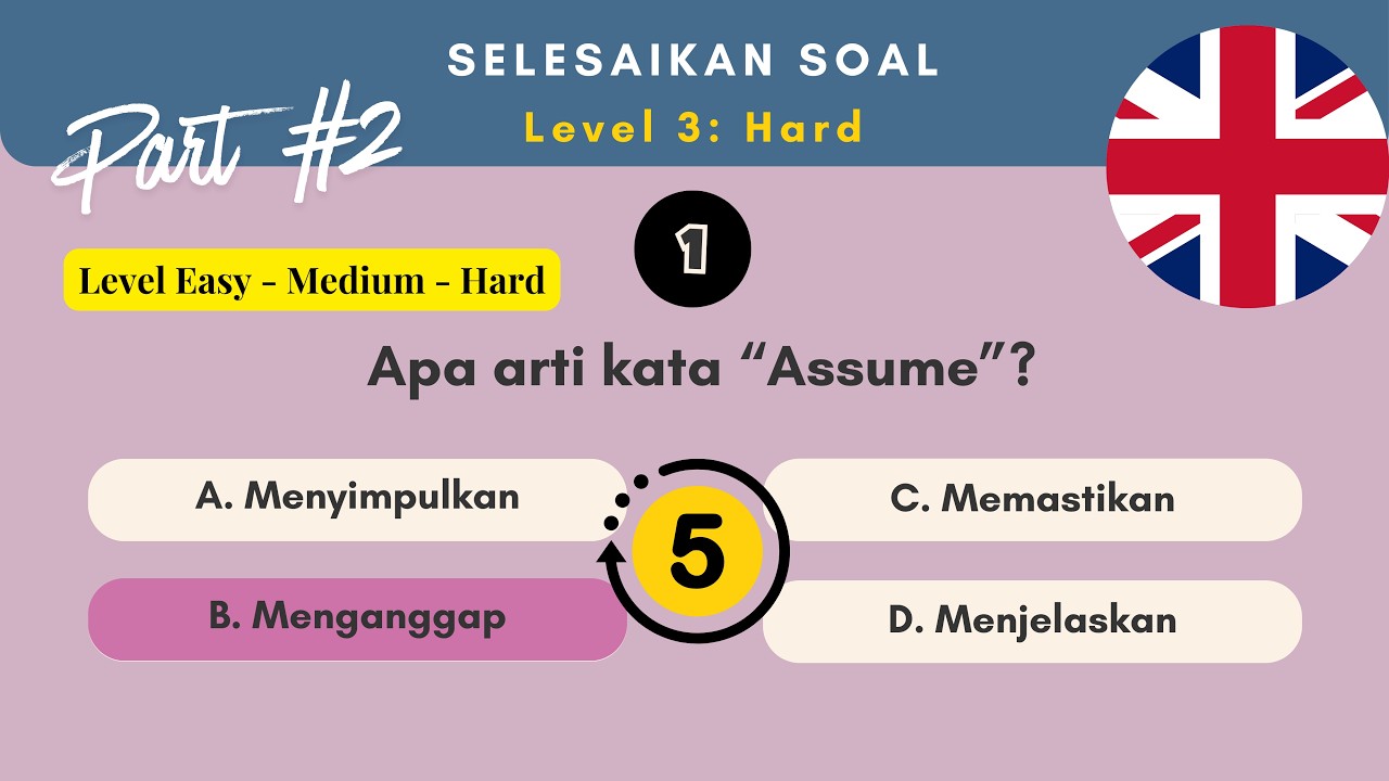 Part 2 - Berani Coba?? Uji Level Grammar Mu  | Mudah - Sedang - sulit