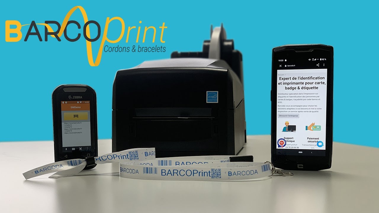 BARCOPrint - Impression de codes-barres 1D/2D/QR Codes sur bracelets & cordons personnalisés !