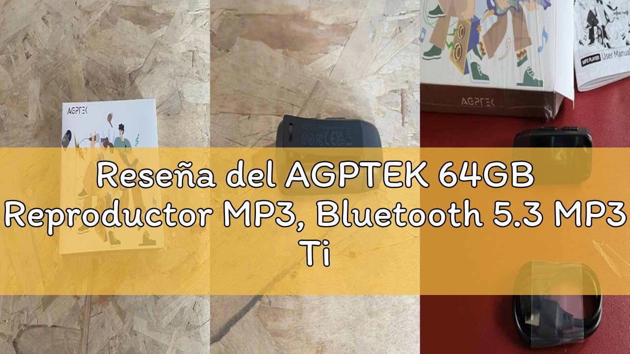 Reseña del AGPTEK 64GB Reproductor MP3, Bluetooth 5.3 MP3 Tipo-C Sport Clip Reproductor de Música Hi