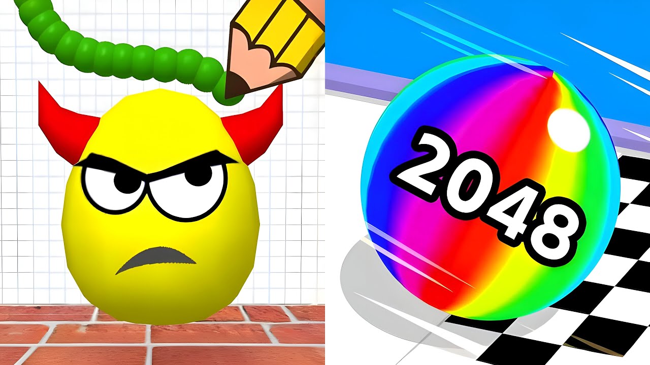Draw To Smash VS Ball Run 2048 - New Update 2025 All levels Gameplay