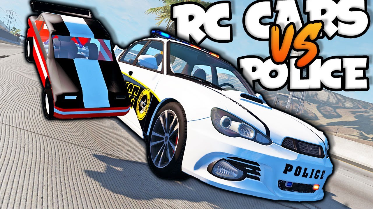 Police VS RC Cars! RC DESTRUCTION! - BeamNG Drive RC Police Chases