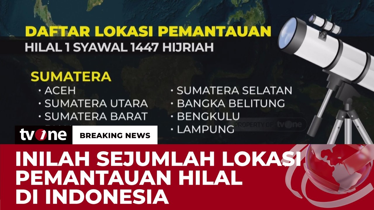 117 Titik Pantau Hilal Lebaran 2026 di Indonesia | Breaking News