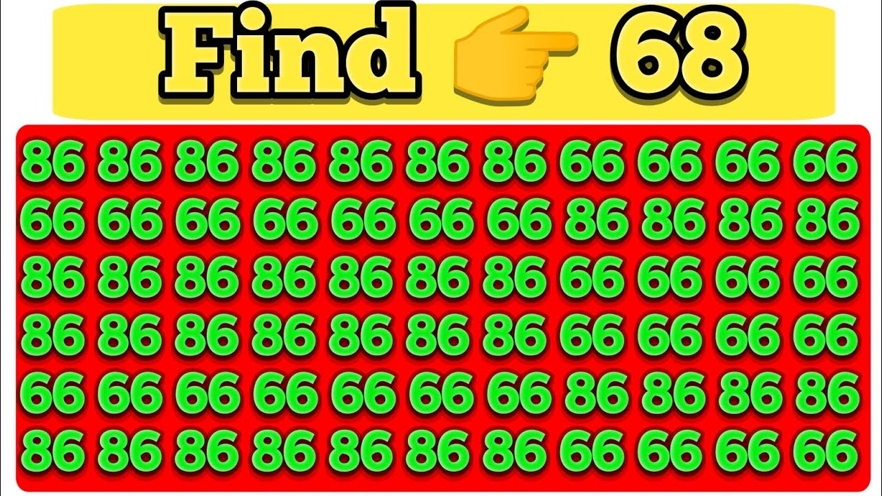Find The Odd One Out Number/Test Your Observation skills With This Fast Number Game!