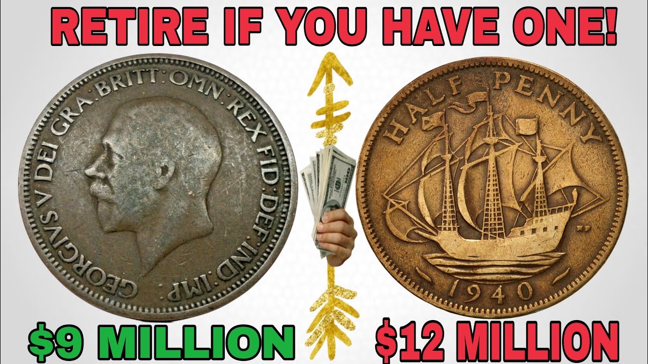 Top 3 Most Valuable and Rare UK half Penny Coins Worth Big Money in Dollars!