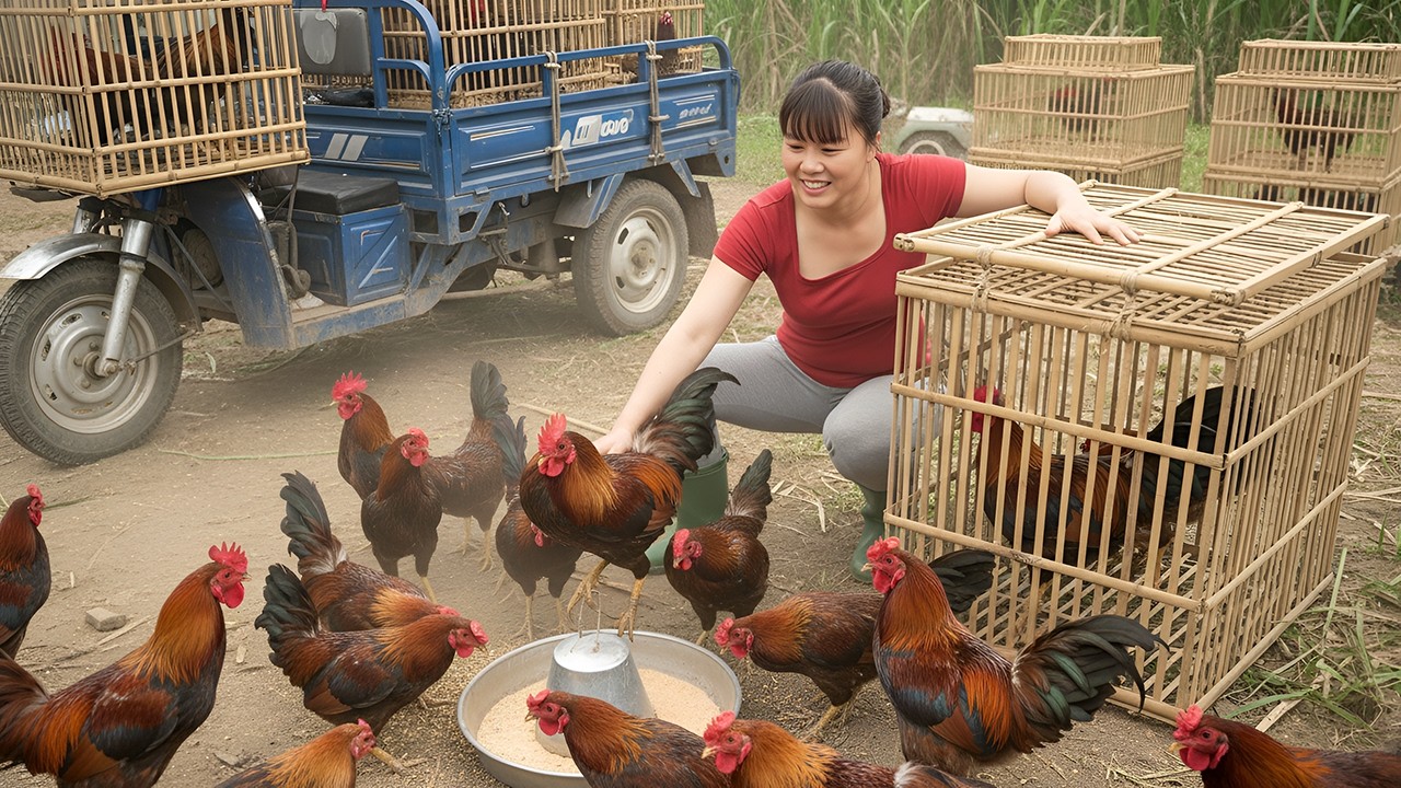 REWIND TIMELAPSE — Cosechando Muchas Gallinas | Transporte al Mercado