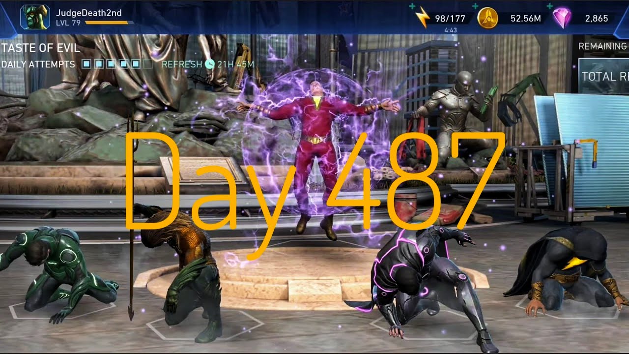 Injustice 2 mobile. Road to 100mil TTV f2p. Day 487 Taste of Evil SR H4T3 is done