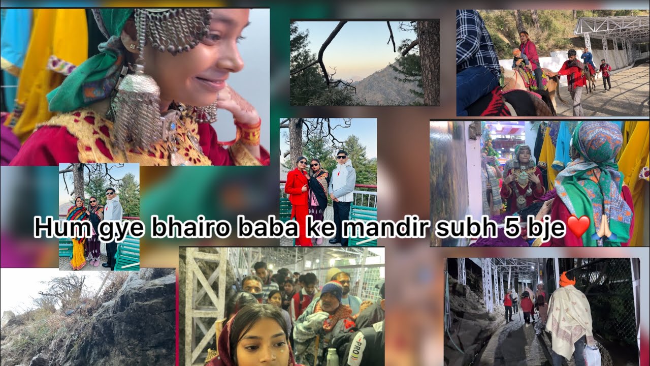 Hum gye subh 5 bje bhairo baba ke mandir ❤️🙏🏻 hum kiya Kashmiri look🙈🎀🤭