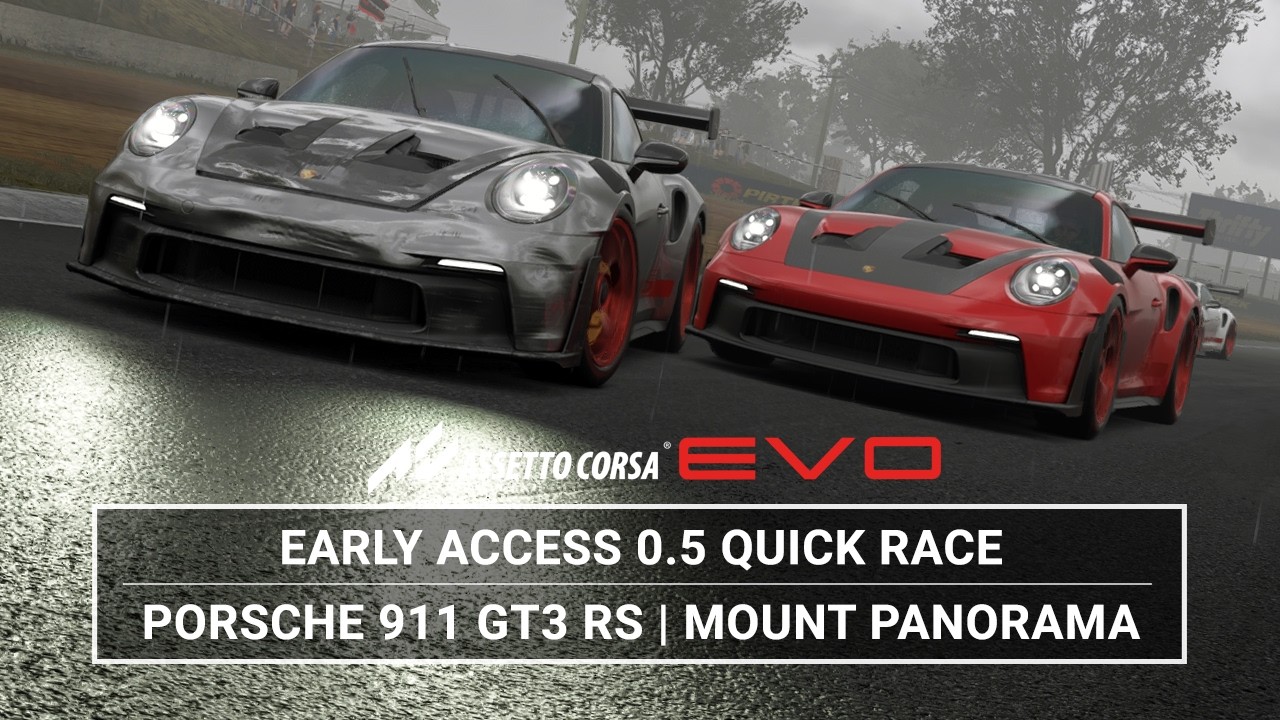 Assetto Corsa Evo EA 0.5 Quick Race: Porsche 911 GT3 RS at Bathurst Mount Panorama