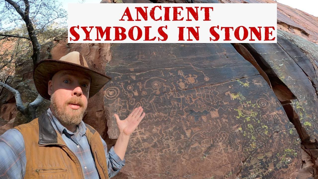 V Bar V Crane Petroglyph panel Arizona