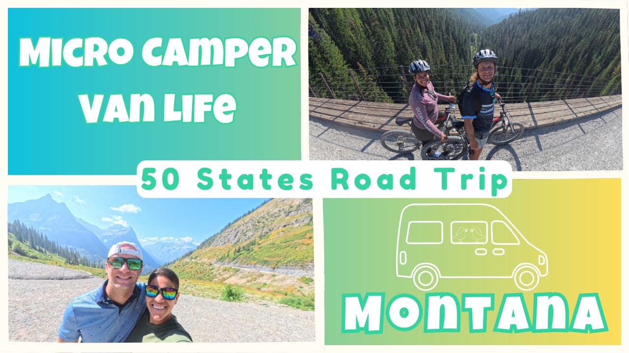 Van Life Montana 🚐💨 | Hot Springs 🛀🏾, Glacier National Park ⛰, & Our Most Scenic Bike Ride Yet 🚲