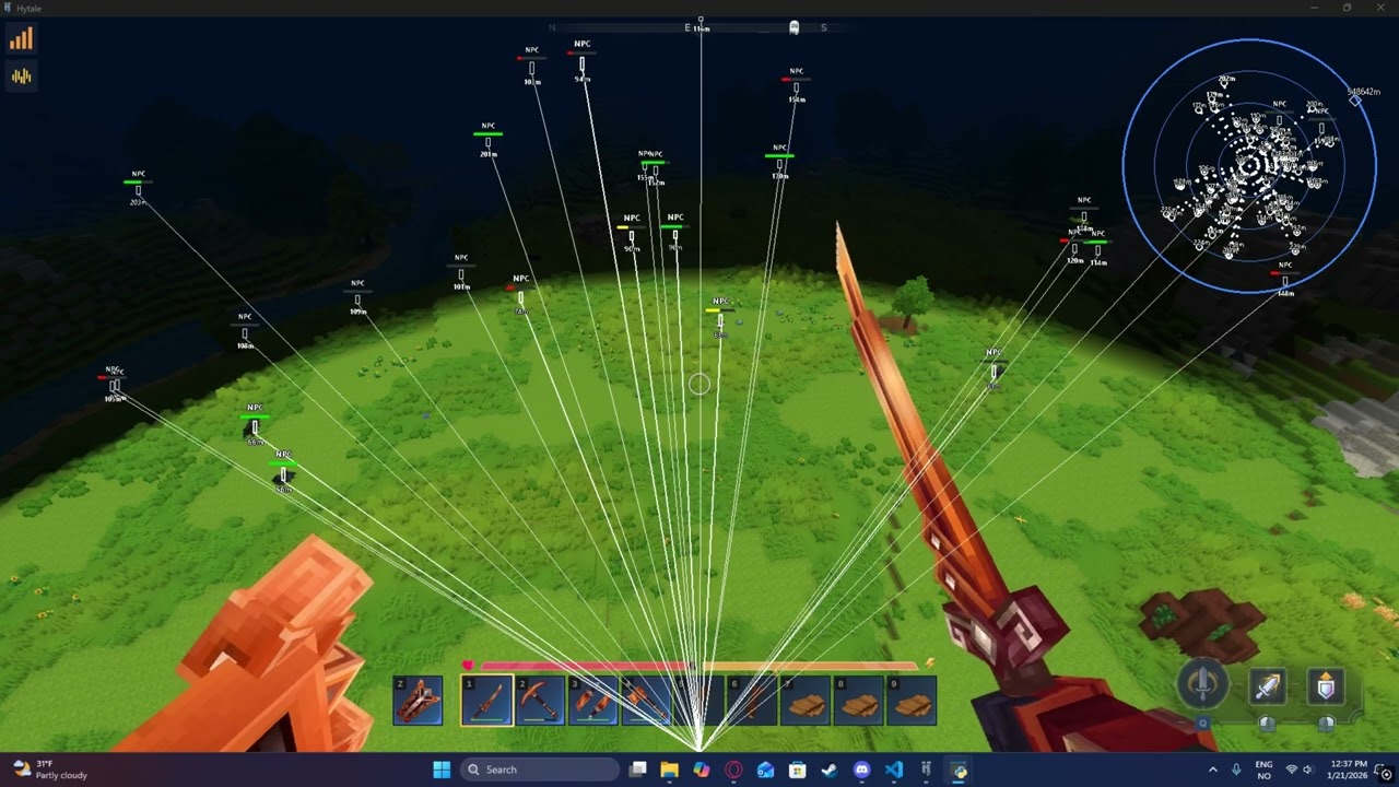 homemade ESP + distance + hp | 6b6t (anarchy)