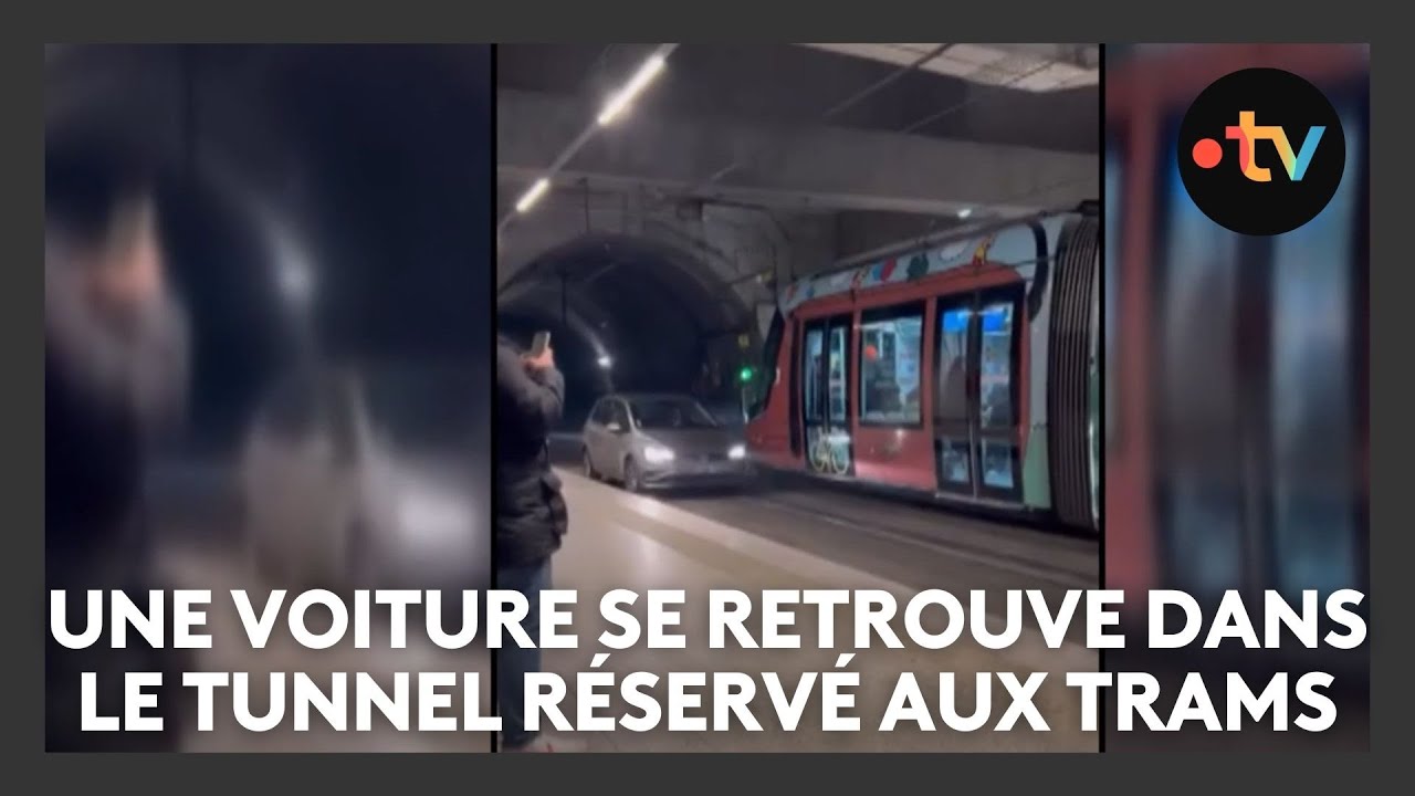 Strasbourg : une voiture se retrouve dans le tunnel réservé aux trams