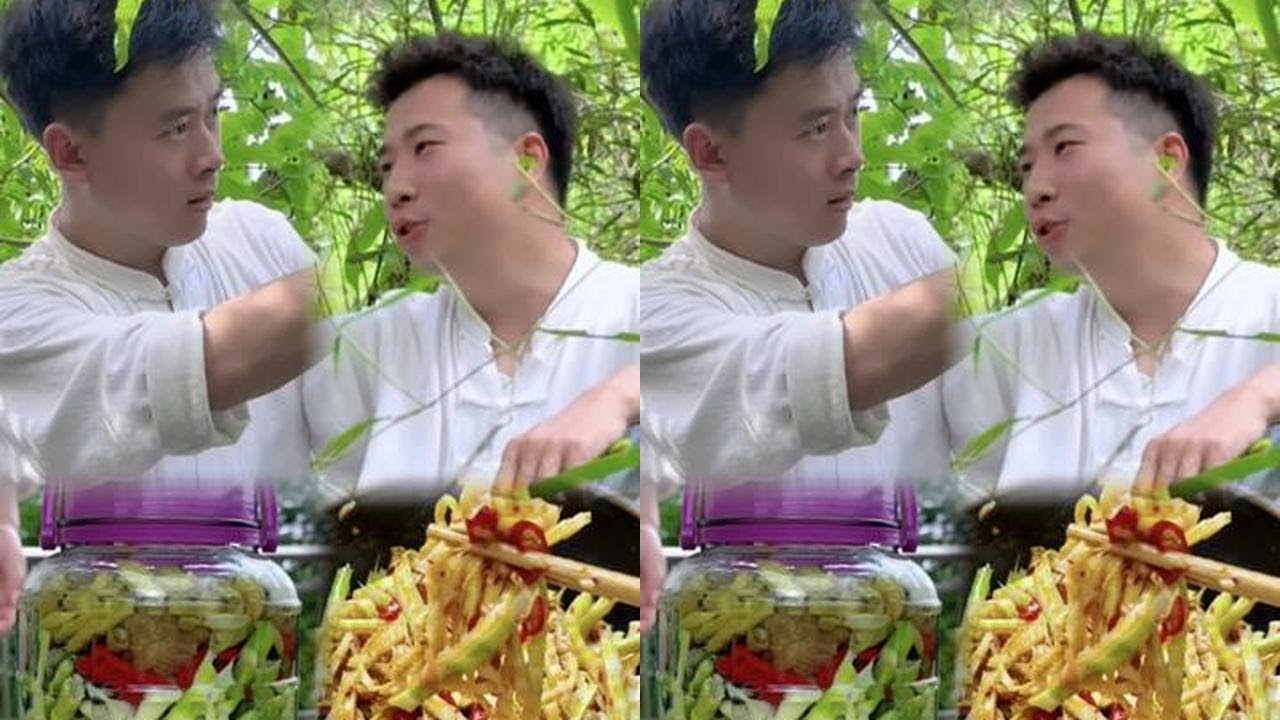 Treasure the present, use the holiday to dig small bamboo shoots and make pickled sour bamboo