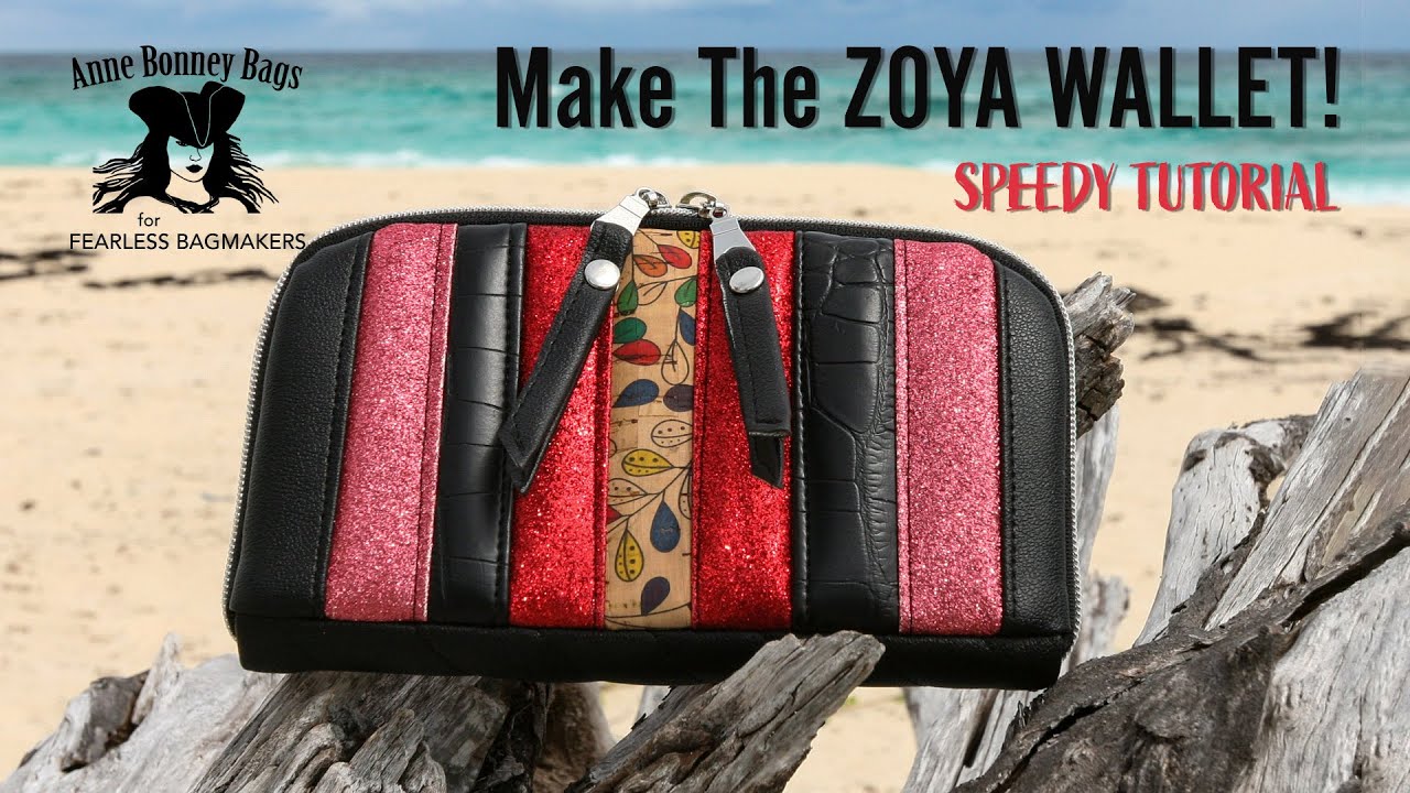 Speedy Tutorial -  Zoya Zipper Wallet With Coin Pockets & Cards Slots - Downloadable Pdf Pattern