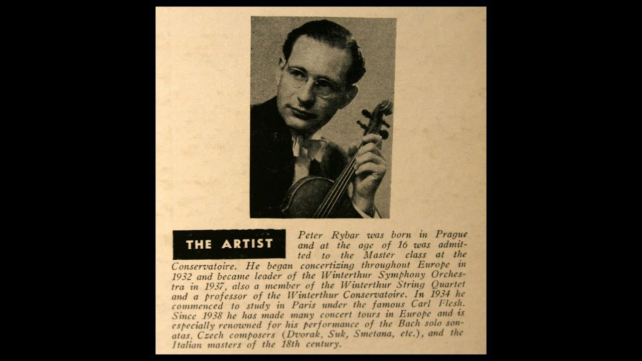 Tartini / Peter Rybar, 1953: Violin Concerto in D Minor (Movement 1)