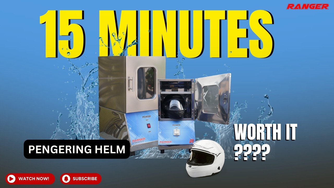 HELM  BAU BIKIN ILFEEL? MESIN INI SOLUSINYA! PENGERING HELM 1 TUNGKU TIPE GAS