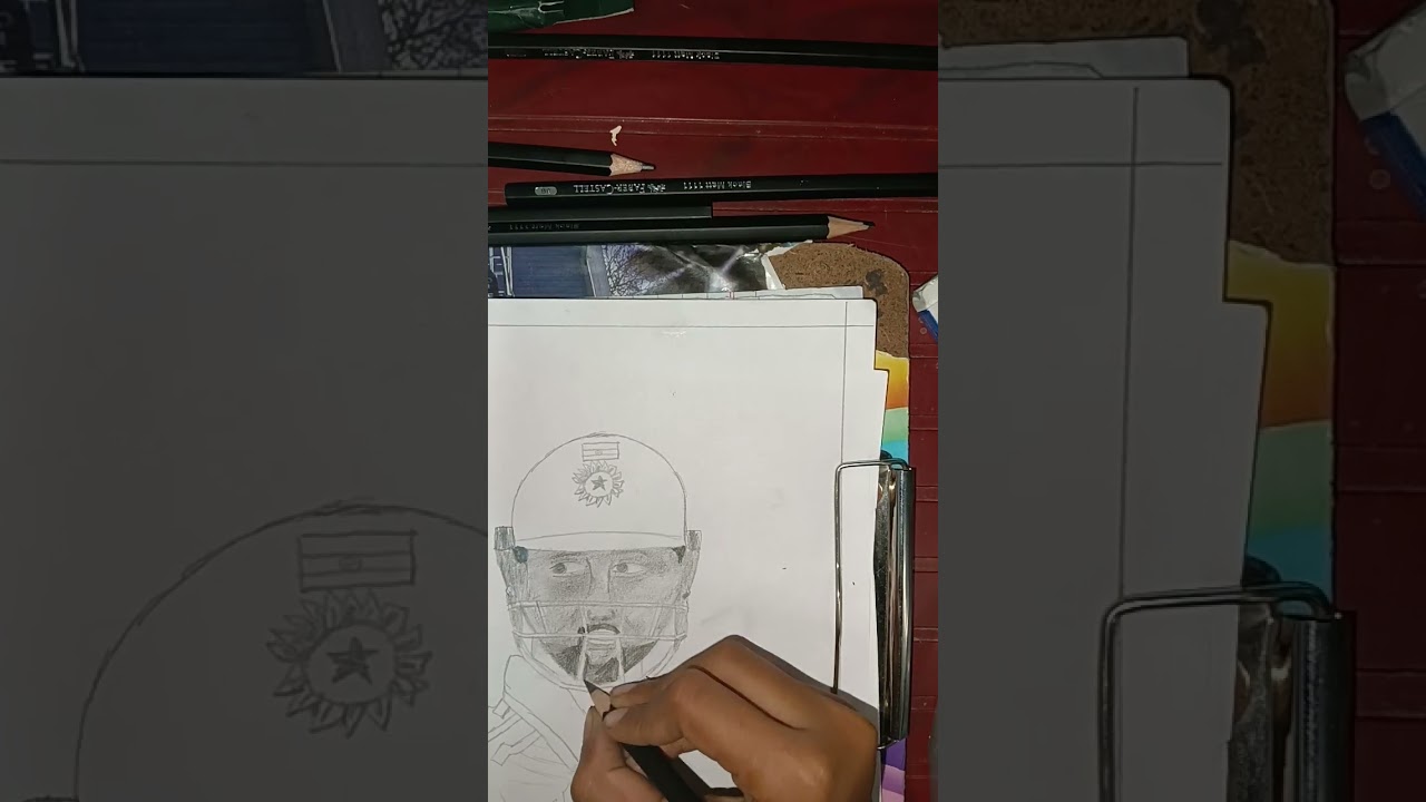 Devdutt padikkal drawing shading#shade#art#cricketer#procycle2015
