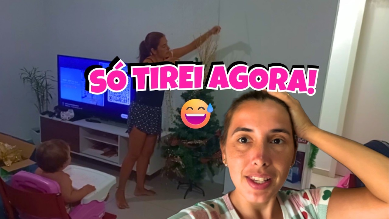 DESMONTANDO A ÁRVORE DE NATAL EM FEVEREIRO 😅 + Organização da Sala e Bolo Prestígio | Rotina Real