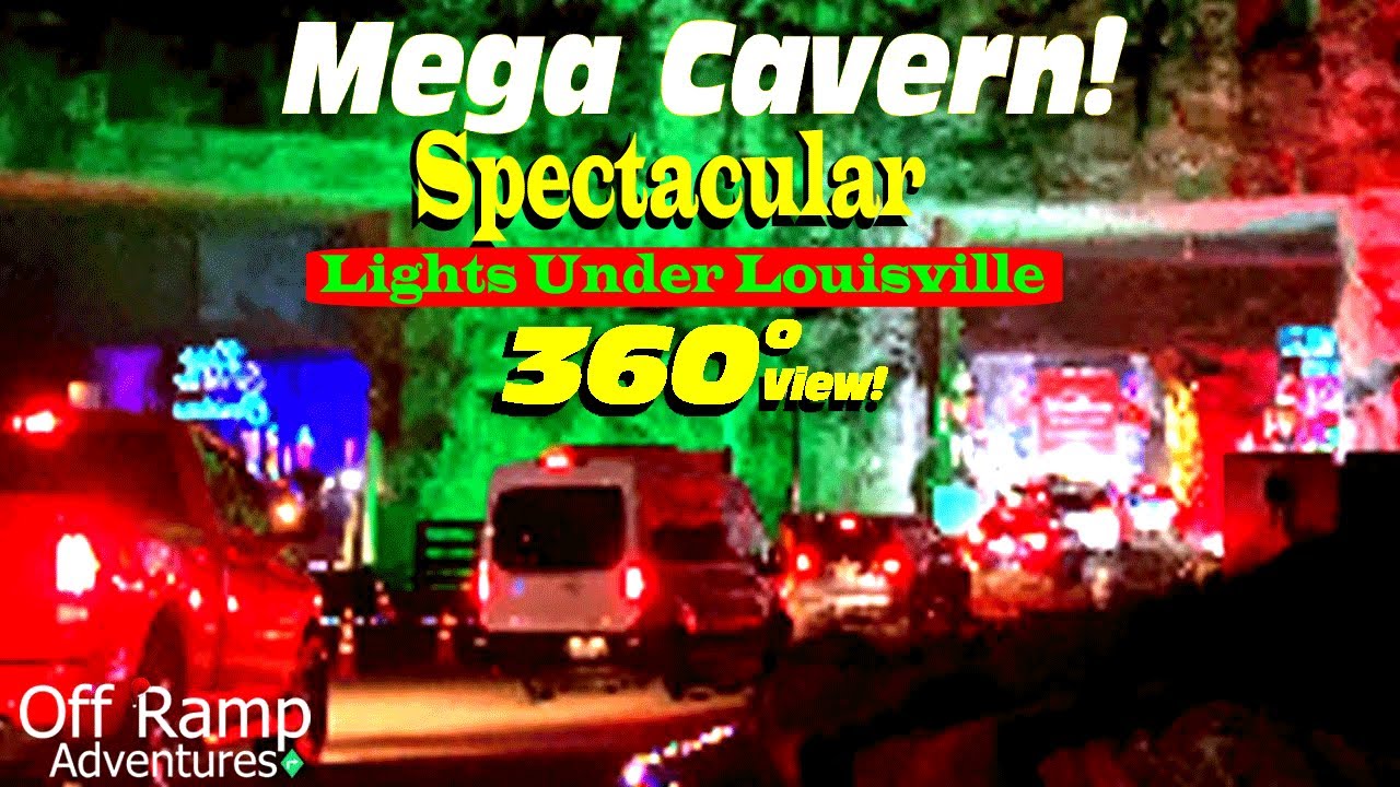 Louisville Mega Cavern — ПОДЗЕМНЫЙ ТУР ДЛИНОЙ В 1,5 МИЛЯ СКВОЗЬ Рождественское световое шоу!