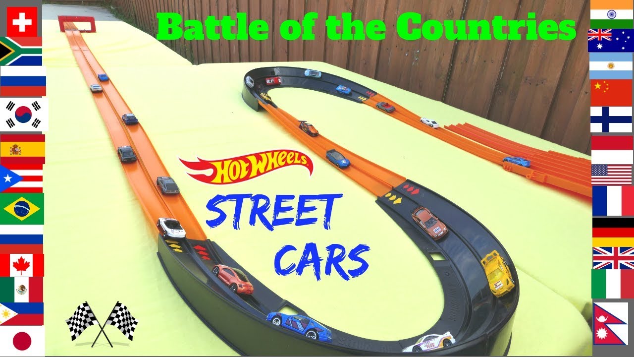 Hot Wheels Street sports cars world battle of the countries double curve tournament race /Best toys