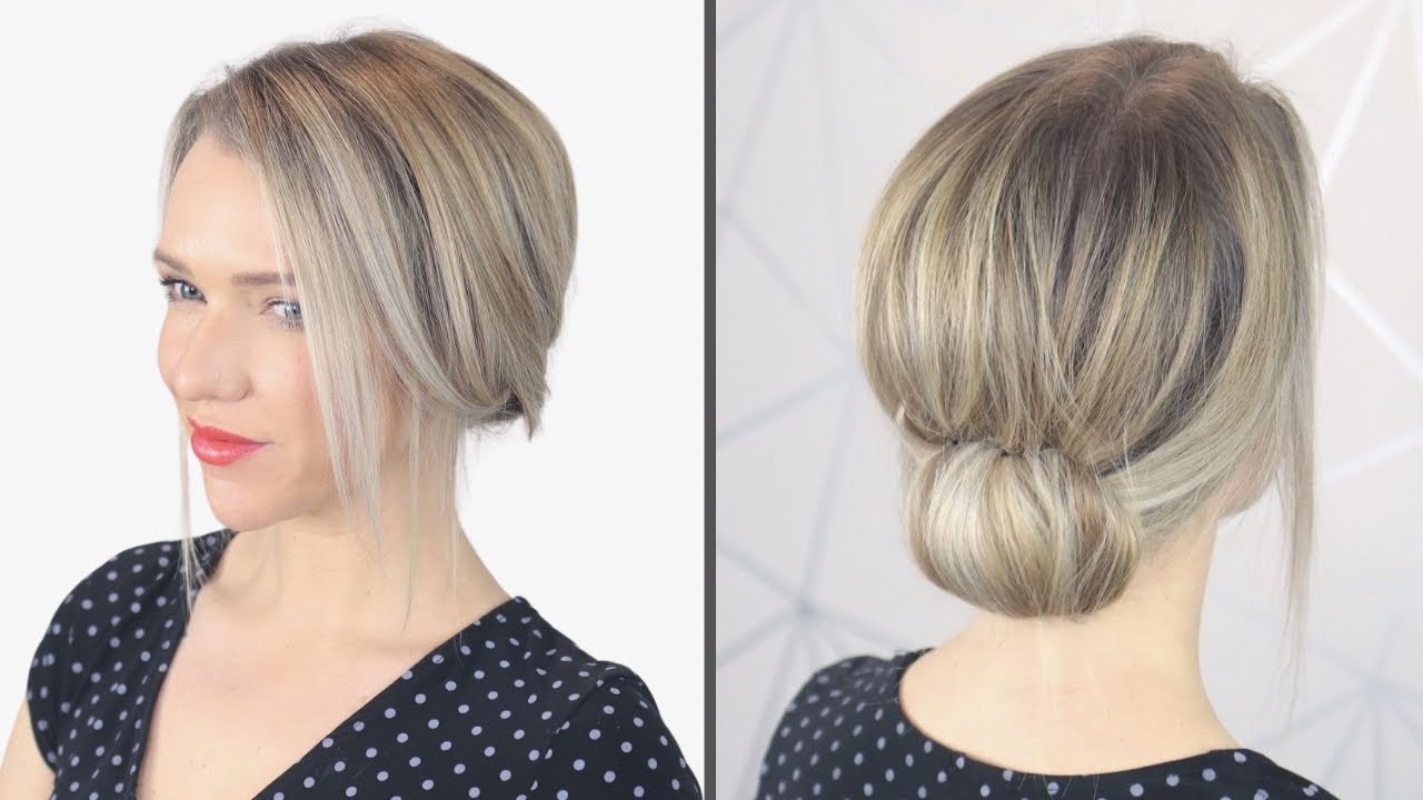 How to do a QUICK low bun for FINE THIN hair🤍